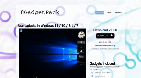8 gadget pack download