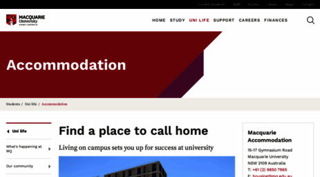 accommodation.mq.edu.au