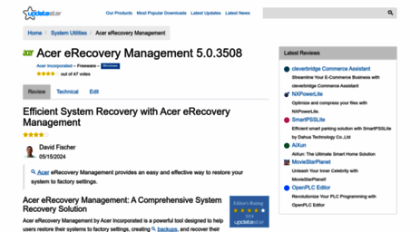 acer-erecovery-management.updatestar.com