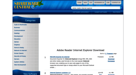 adobe-reader-internet-explorer.sharewarecentral.com