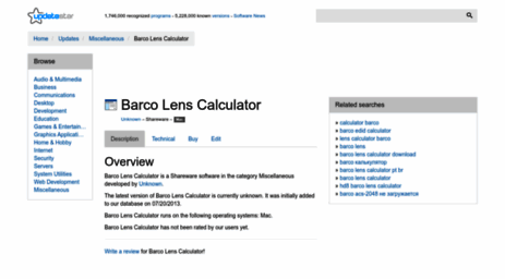 barco-lens-calculator.updatestar.com