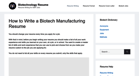 biotechnologyresume.com