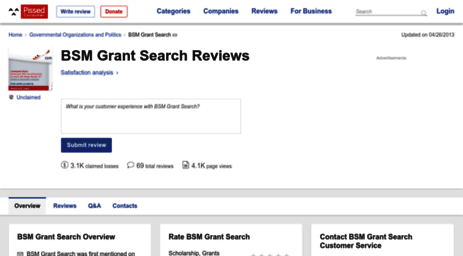 bsm-grant-search.pissedconsumer.com