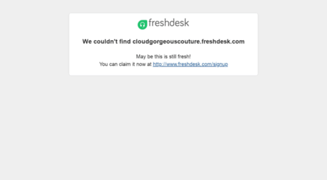 cloudgorgeouscouture.freshdesk.com