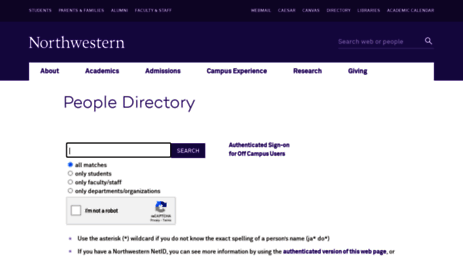 directory.northwestern.edu