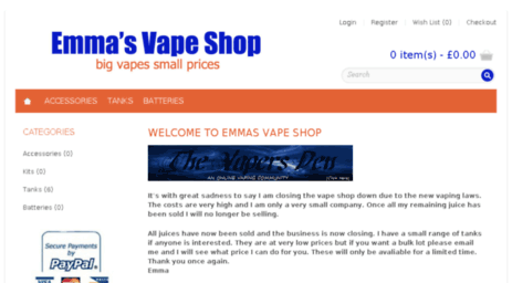 emmasvapeshop.co.uk