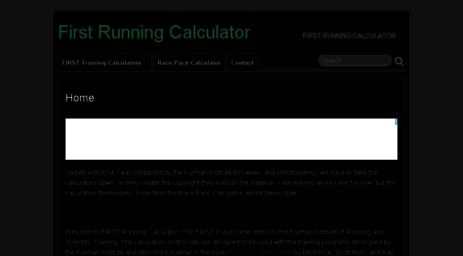 firstrunningcalculator.com