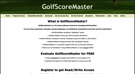golf handicap software free