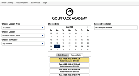 golftrackacademy.uschedule.com