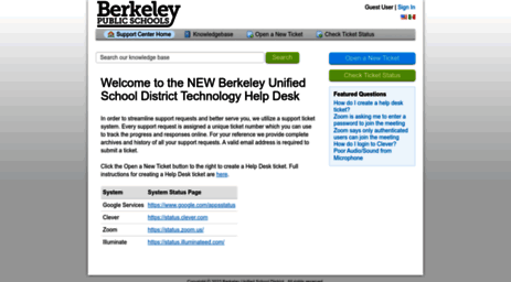 Visit Helpdesk Berkeley Net Busd Technology Help Desk Powered