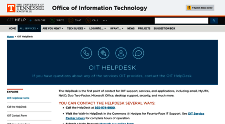 Visit Helpdesk Utk Edu Oit Helpdesk Office Of Information