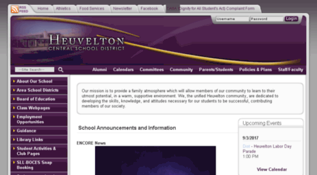 heuvelton.schoolfusion.us