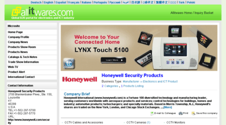 honeywell-security-products.allitwares.com