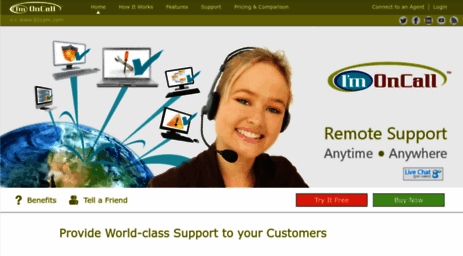 Visit Imoncall Com Remote Help Desk Software Support 01com Com