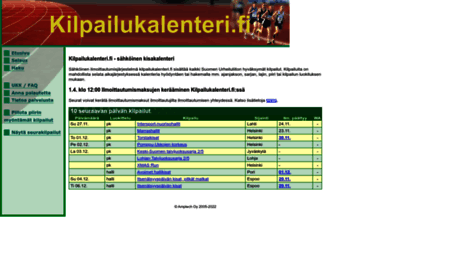 kilpailukalenteri.fi