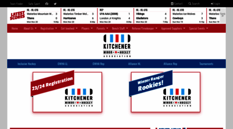 kitchenerminorhockey.com