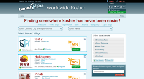 kosher-restaurants.baruchhaba.com