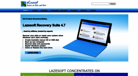 Lazesoft Recovery Suite v4.3.1 Windows DATA, Password, And System Recovery Software