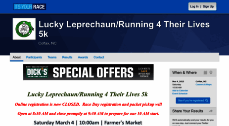 luckyleprechaun5k.itsyourrace.com