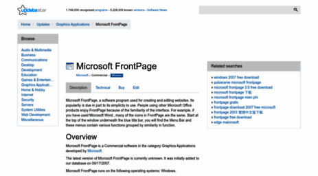microsoft-frontpage.updatestar.com