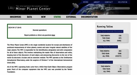 minorplanetcenter.net