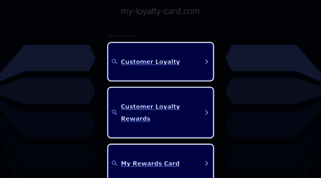 my-loyalty-card.com
