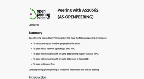 openpeering.nl