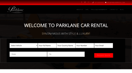 parklanecarrental.com