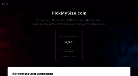 pickmysize.com