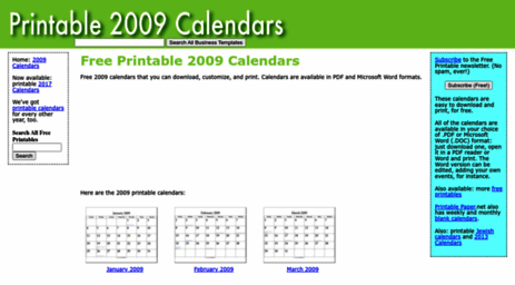 printable2009calendar.net