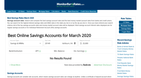 savingsaccount.monitorbankrates.com