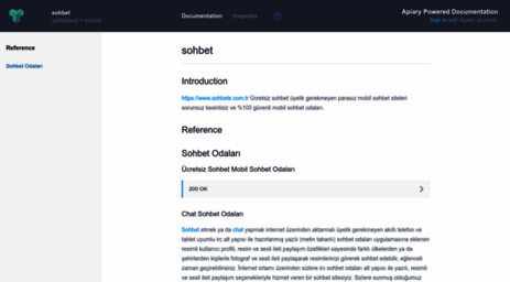sohbet.docs.apiary.io