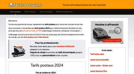 tarifs-postaux.fr
