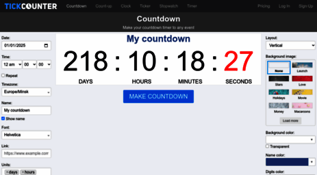 Download Free Online Countdown Clock To Any Date