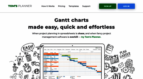 Gantt Chart Toms Planner