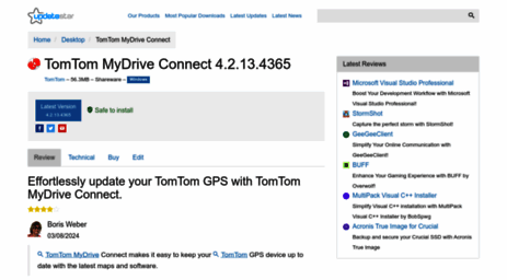 tomtom mydrive connect old version