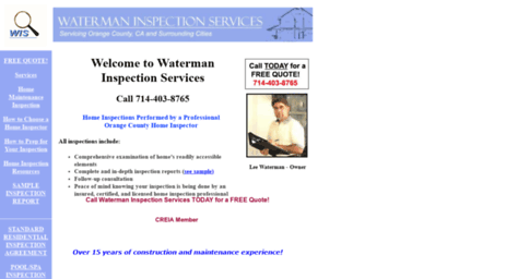 watermaninspectionservices.com