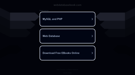 webdatabasebook.com