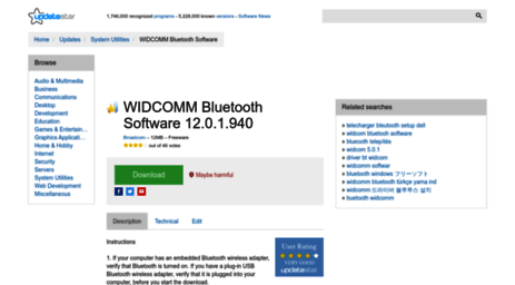 widcomm-bluetooth-software.updatestar.com