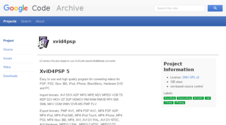 xvid4psp.googlecode.com