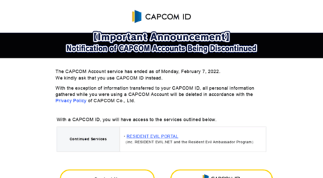 account.capcom.com