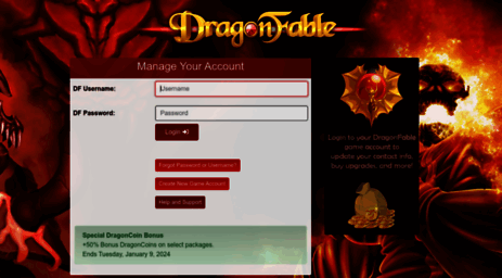 account.dragonfable.com