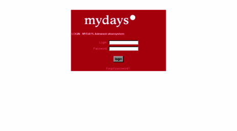 admin.mydays.com