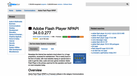 adobe-flash-player-npapi.updatestar.com