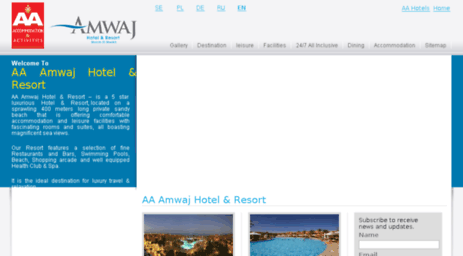 amwaj.aahotelsegypt.com
