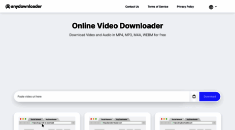 Visit Anydownloader.com - Online Video Downloader - AnyDownloader.