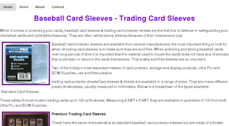 baseballcardsleeves.net