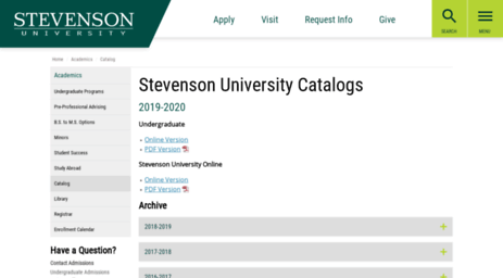 catalog.stevenson.edu