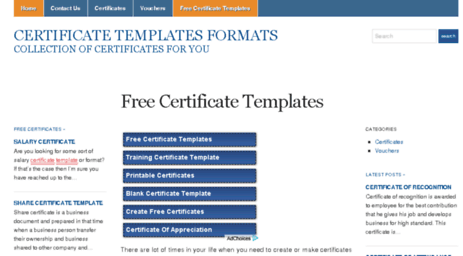 certificatetemplatesformats.org