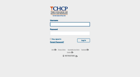 Visit Chcp.instructure.com - Log In to Canvas.